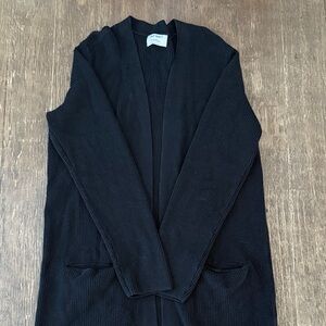 Old Navy Black Ribbed Cardigan